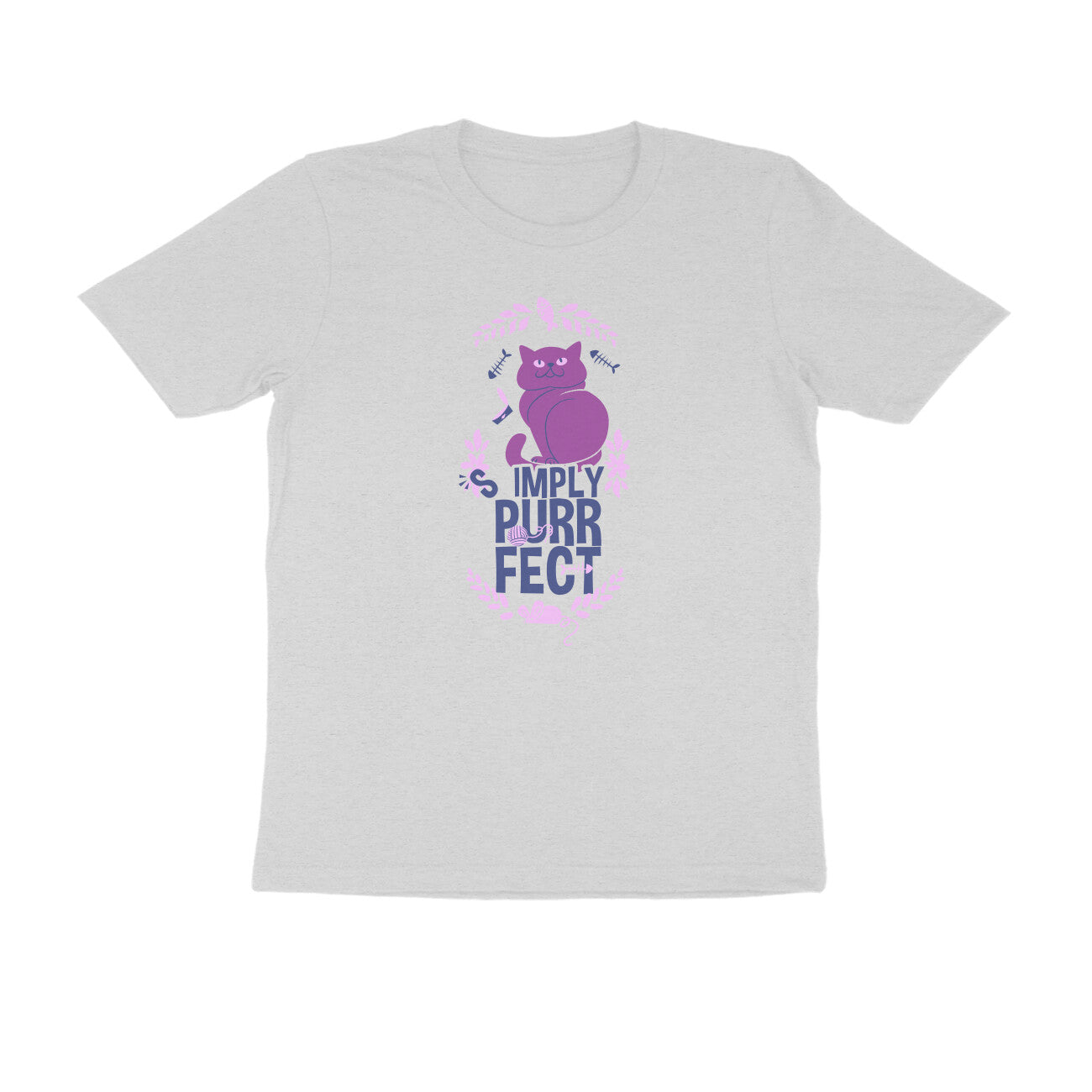Half Sleeve Round Neck T-Shirt β Simply purrfect 1 puraidoprints