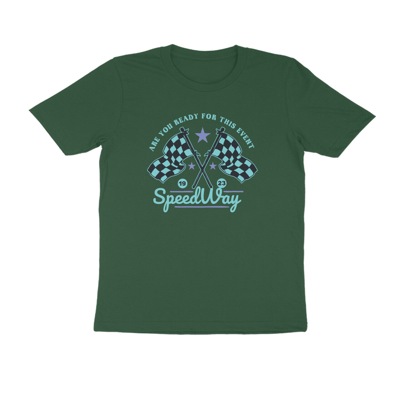 Half Sleeve Round Neck T-Shirt β Speedway 3 puraidoprints