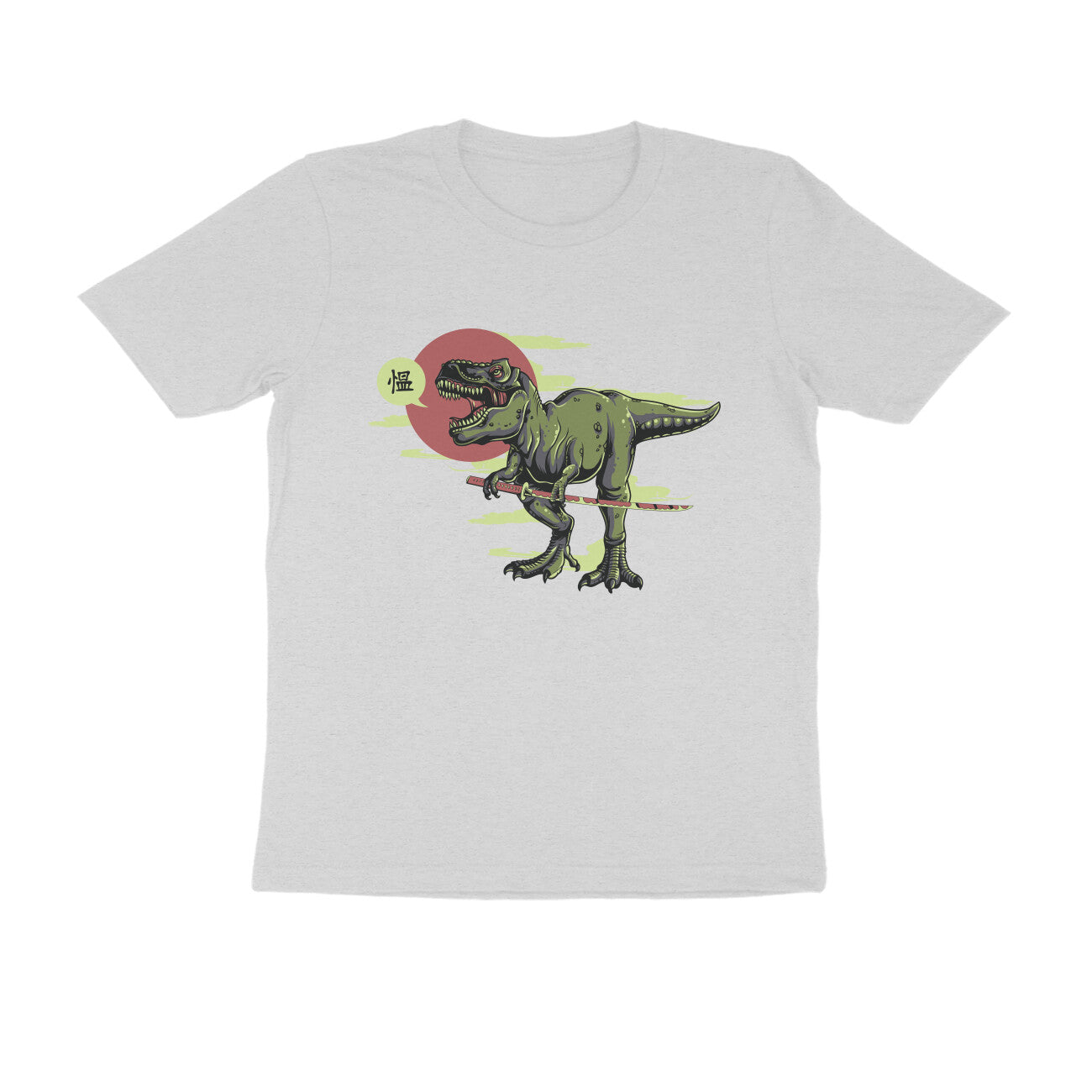 Half Sleeve Round Neck T-Shirt β T-rex Samurai 1 puraidoprints