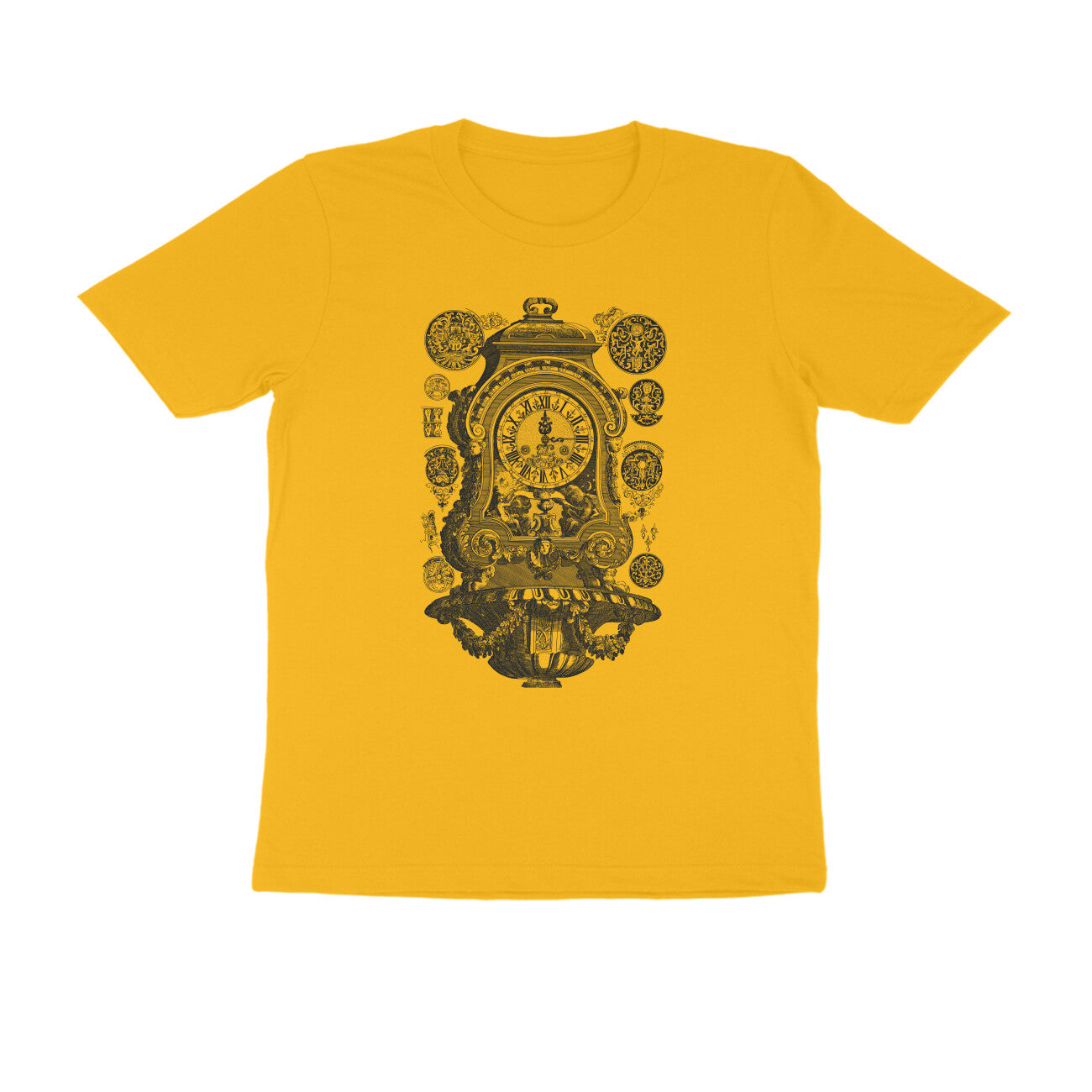 Half Sleeve Round Neck T-Shirt β Vintage clock puraidoprints