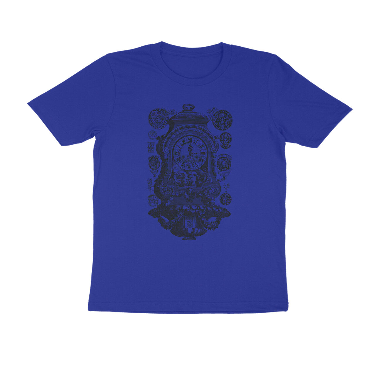 Half Sleeve Round Neck T-Shirt β Vintage clock puraidoprints