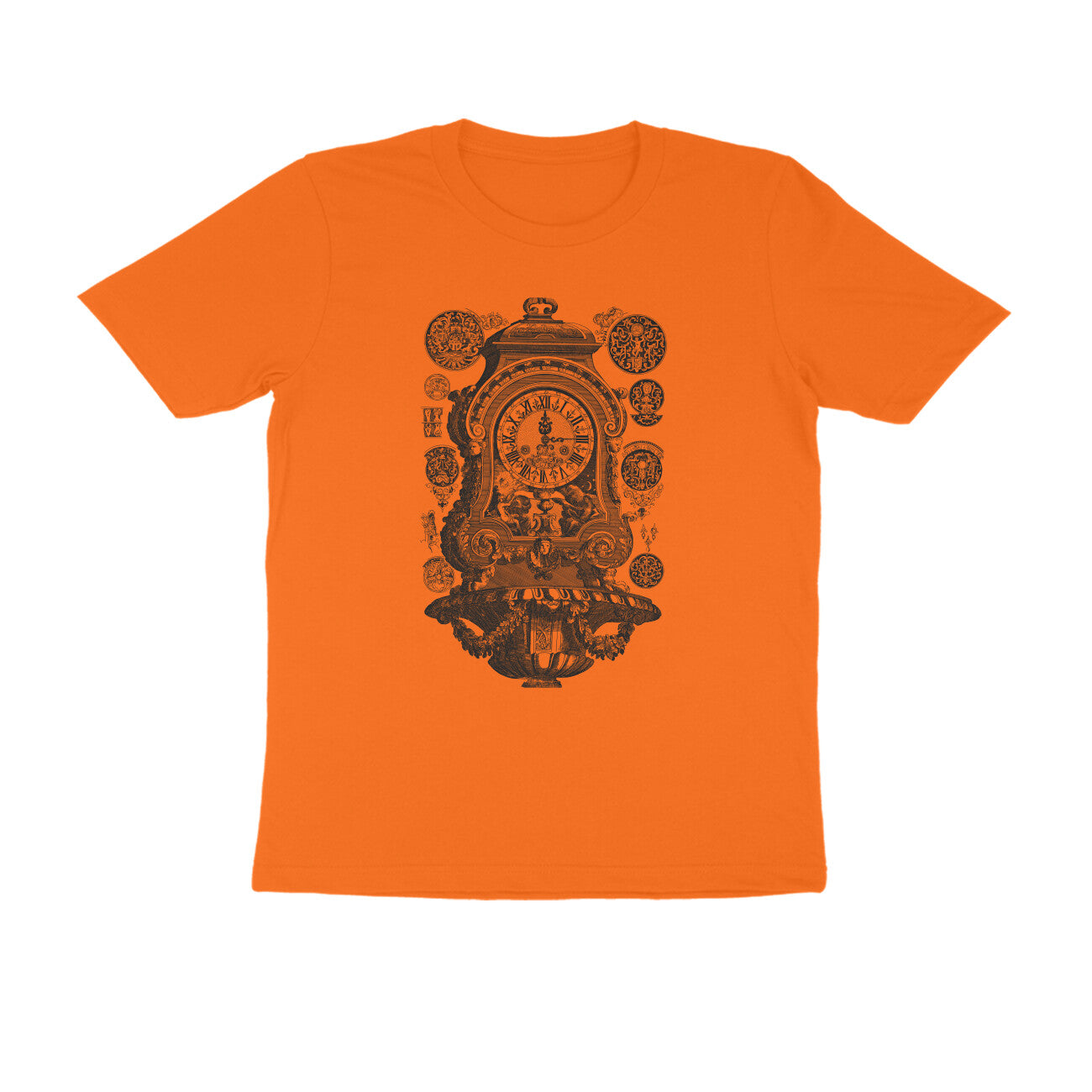 Half Sleeve Round Neck T-Shirt β Vintage clock puraidoprints