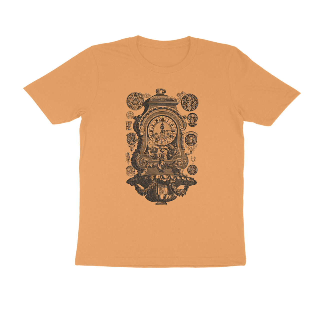 Half Sleeve Round Neck T-Shirt β Vintage clock puraidoprints
