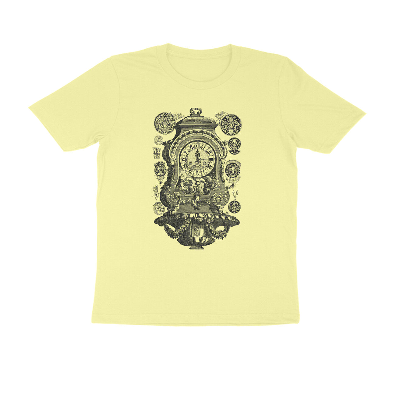 Half Sleeve Round Neck T-Shirt β Vintage clock puraidoprints