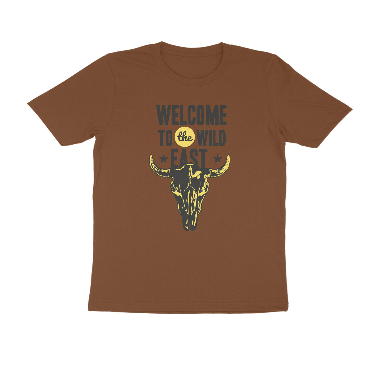 Half Sleeve Round Neck T-Shirt β Welcome to the Wild East 4 puraidoprints