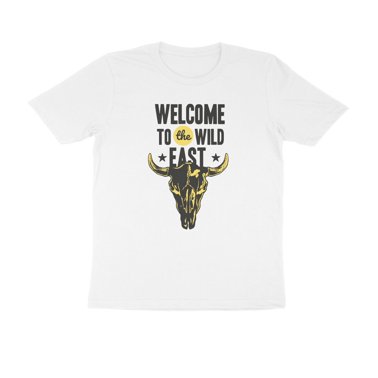 Half Sleeve Round Neck T-Shirt β Welcome to the Wild East 4 puraidoprints