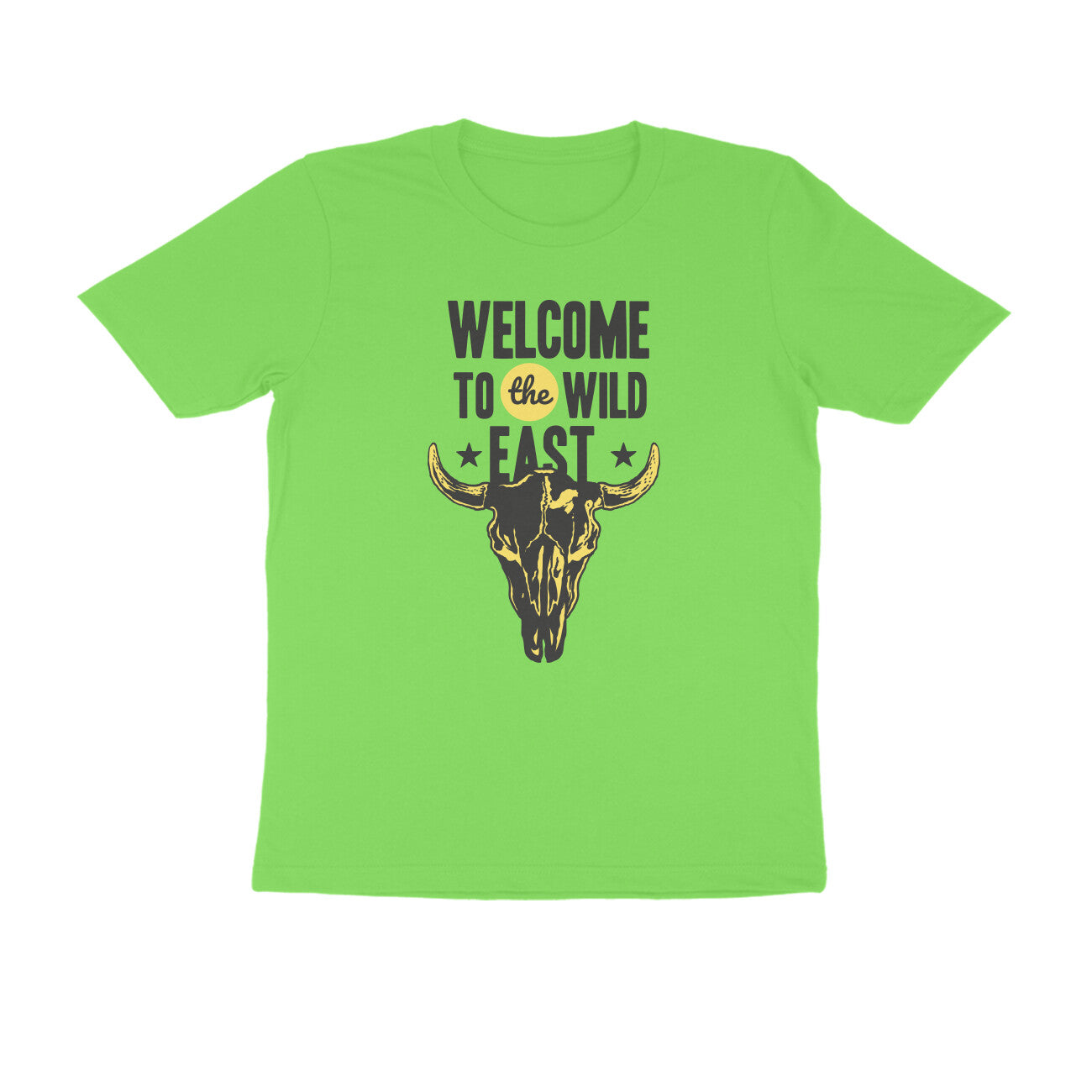 Half Sleeve Round Neck T-Shirt β Welcome to the Wild East 4 puraidoprints