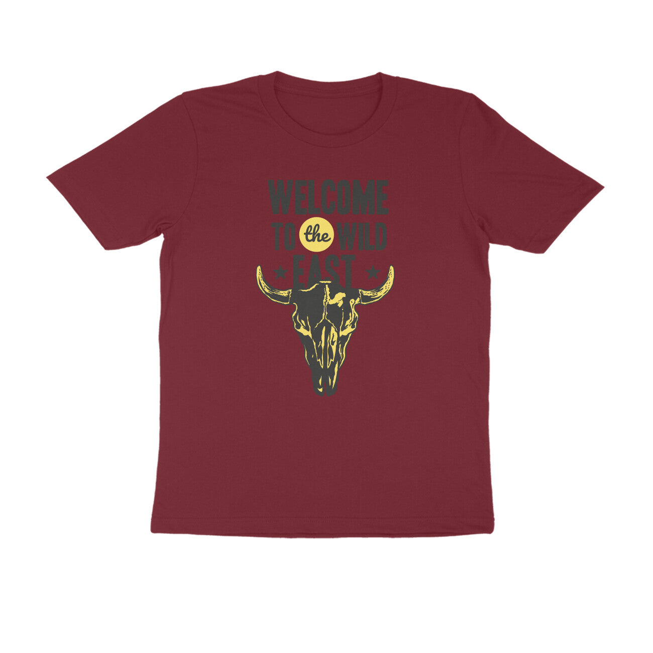 Half Sleeve Round Neck T-Shirt β Welcome to the Wild East 4 puraidoprints