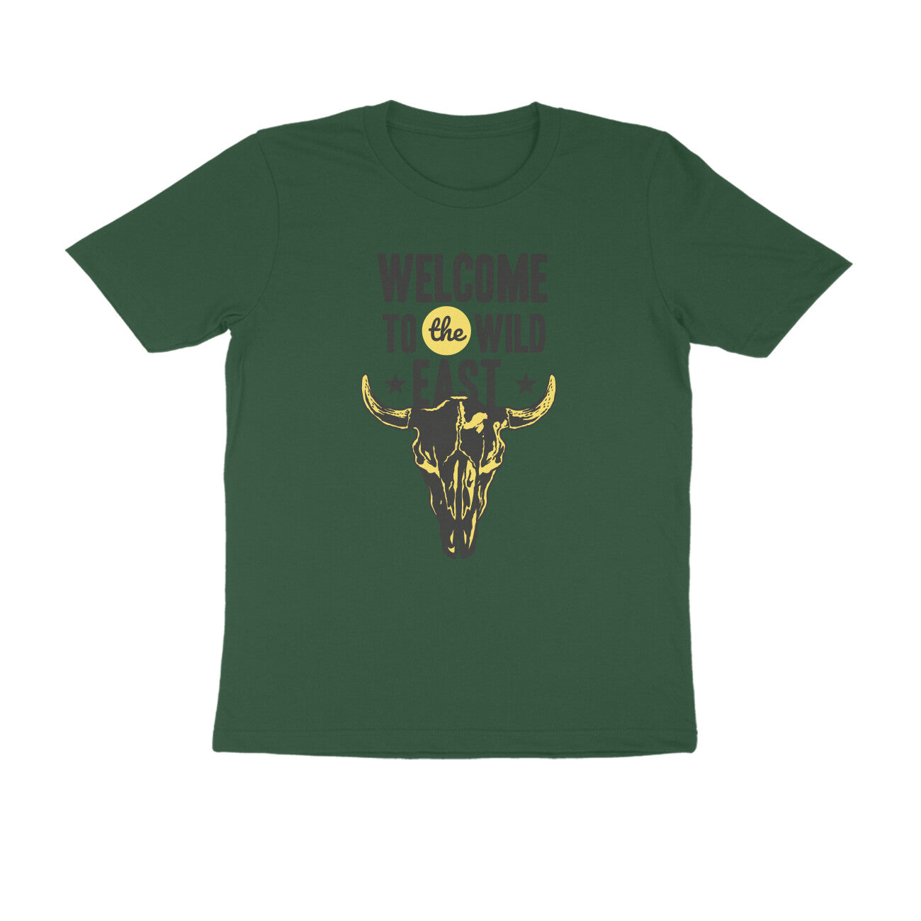 Half Sleeve Round Neck T-Shirt β Welcome to the Wild East 4 puraidoprints