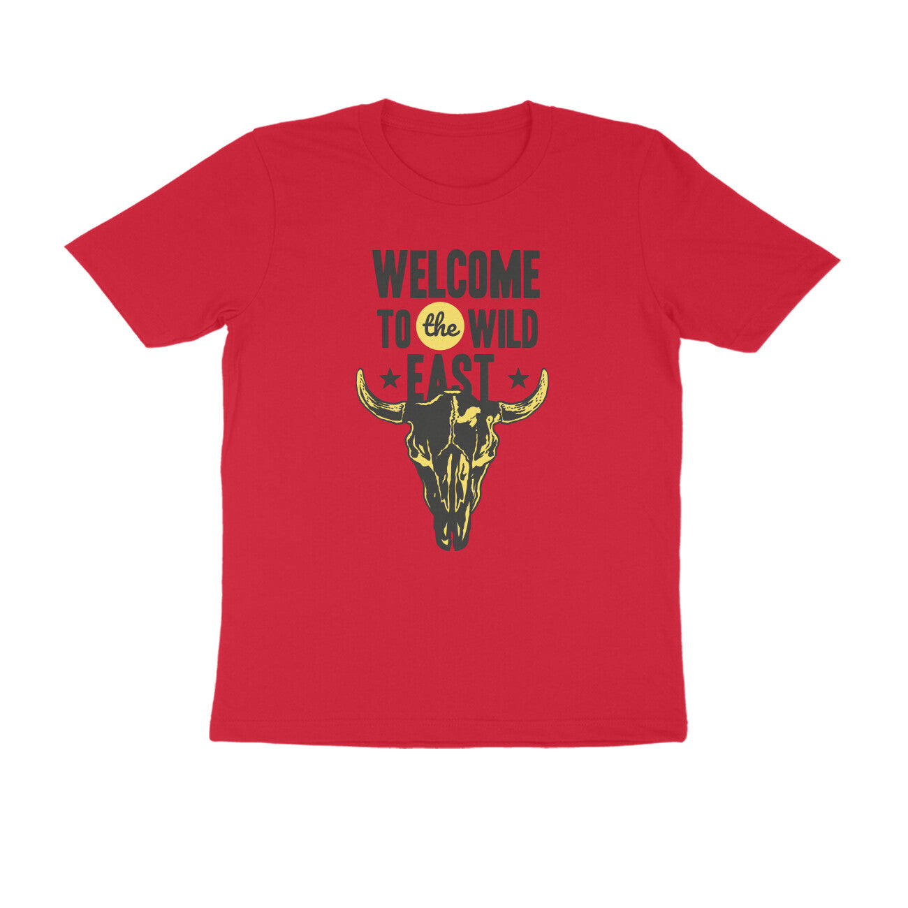 Half Sleeve Round Neck T-Shirt β Welcome to the Wild East 4 puraidoprints