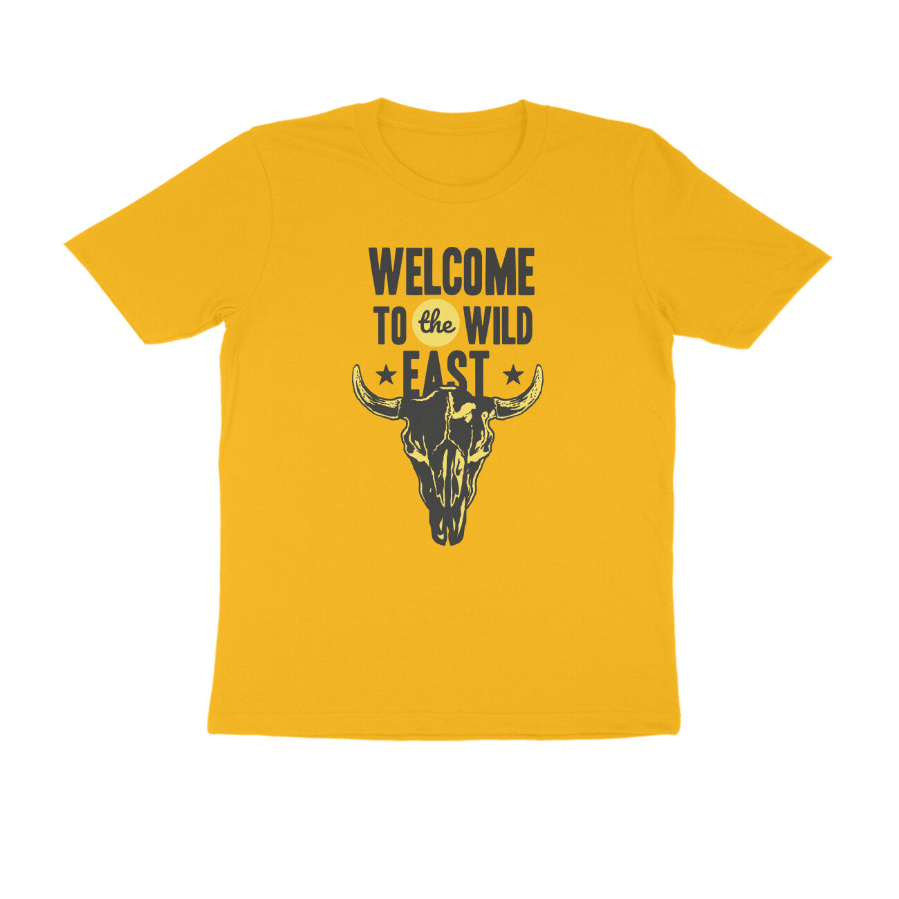 Half Sleeve Round Neck T-Shirt β Welcome to the Wild East 4 puraidoprints