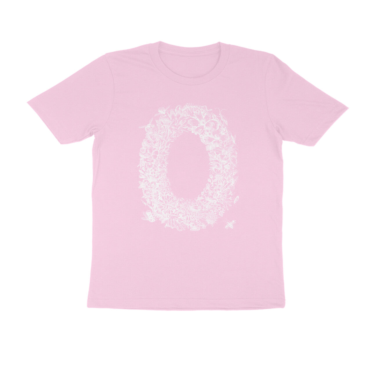 Half Sleeve Round Neck T-Shirt β White Flora puraidoprints