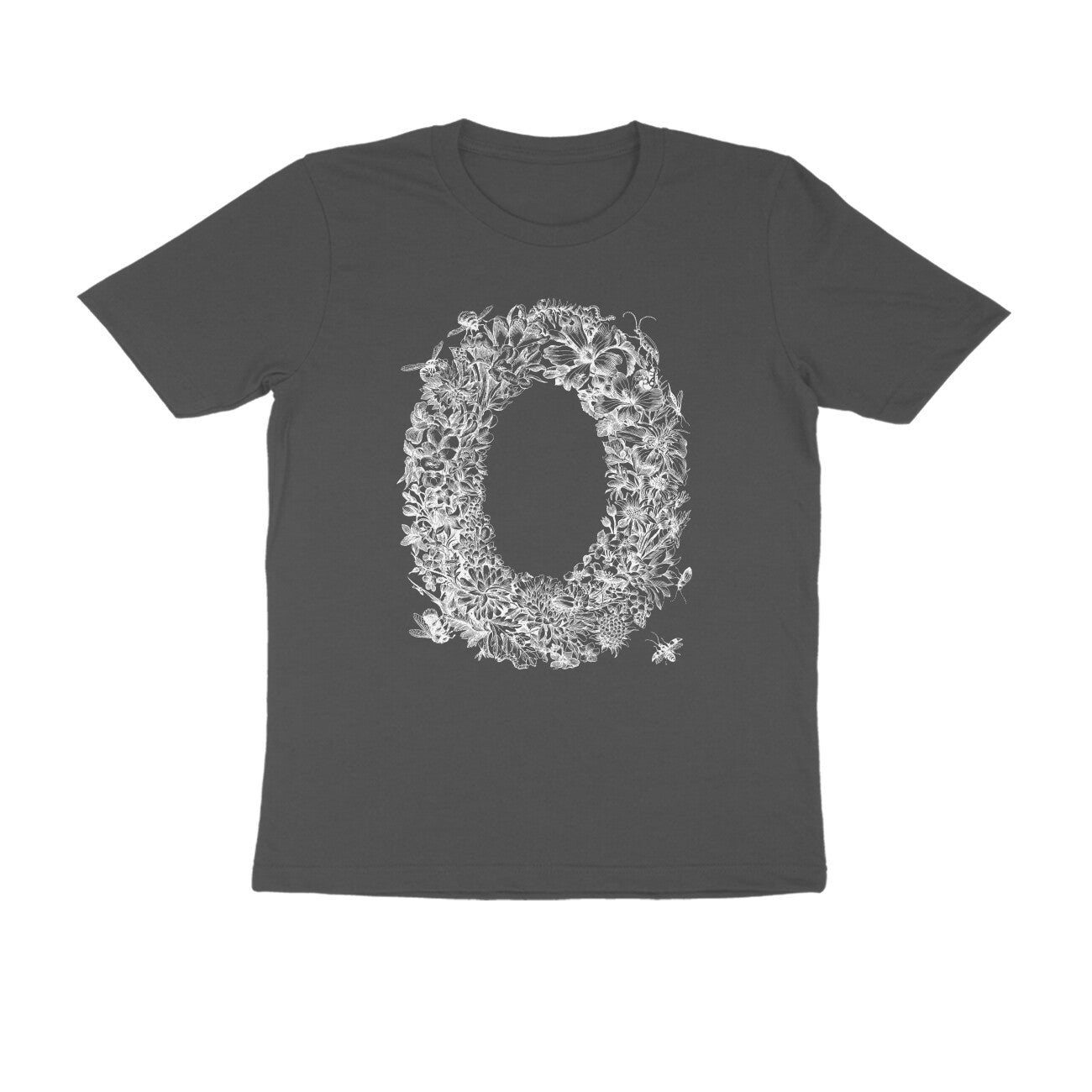 Half Sleeve Round Neck T-Shirt β White Flora puraidoprints