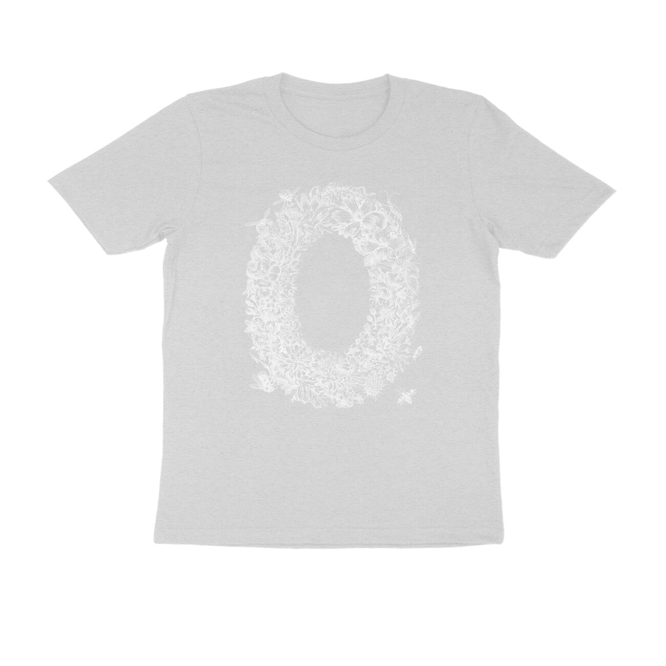 Half Sleeve Round Neck T-Shirt β White Flora puraidoprints