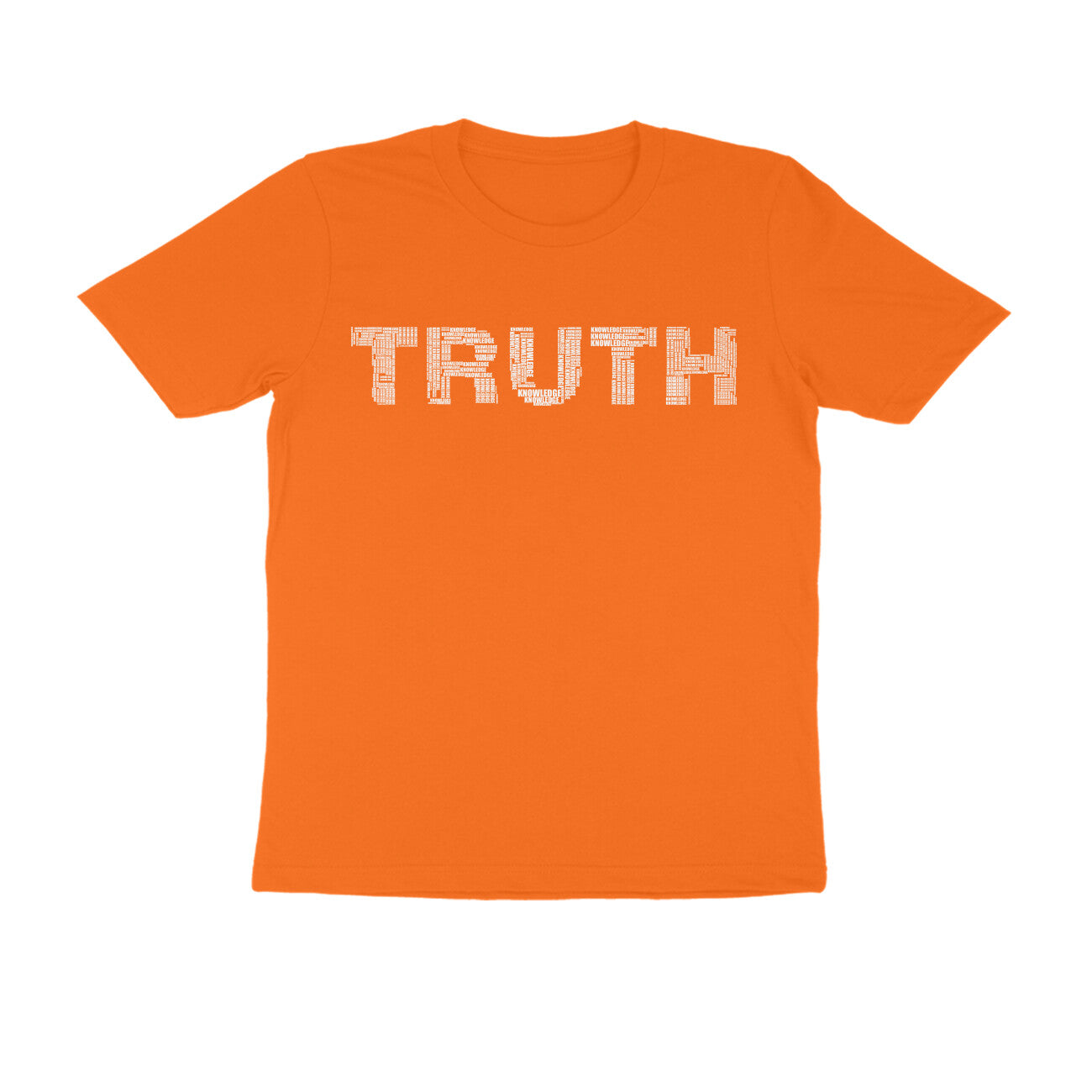 Half Sleeve Round Neck T-Shirt β White Text - Truth puraidoprints