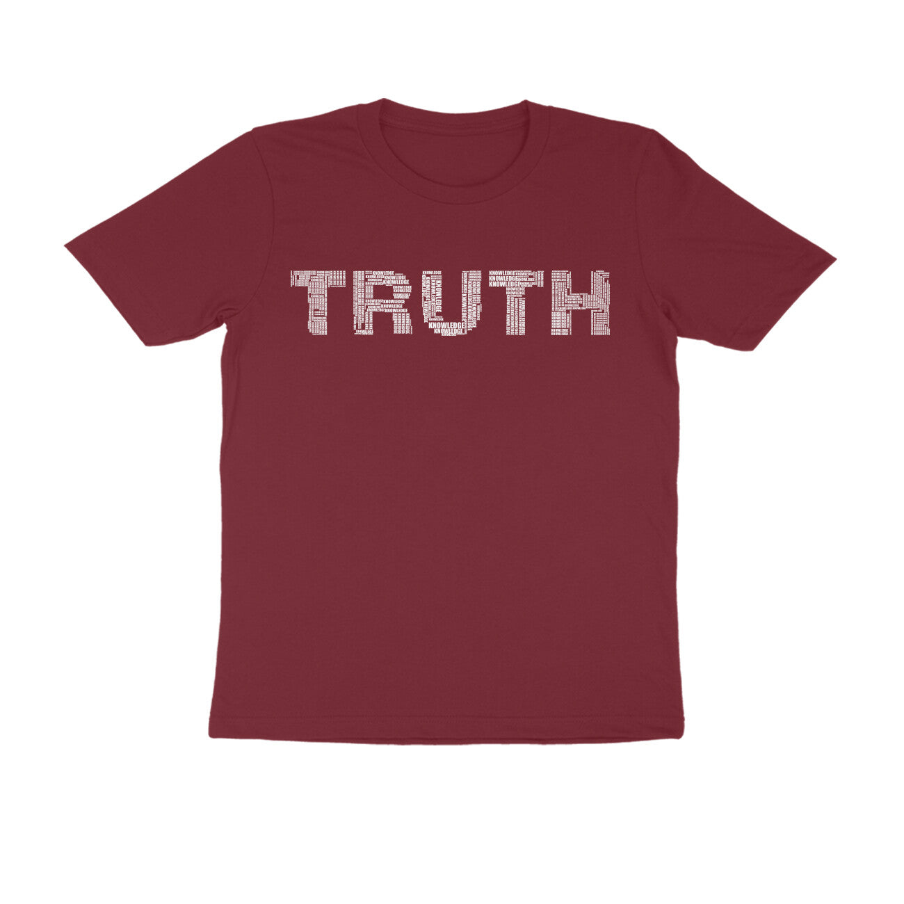 Half Sleeve Round Neck T-Shirt β White Text - Truth puraidoprints