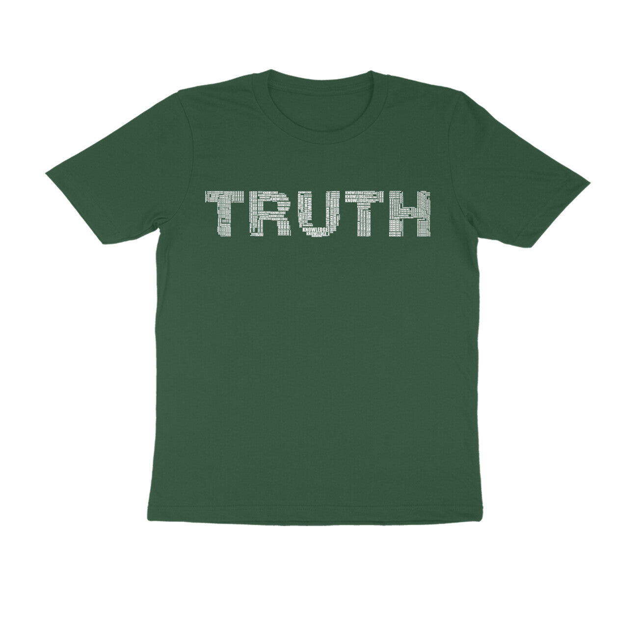 Half Sleeve Round Neck T-Shirt β White Text - Truth puraidoprints