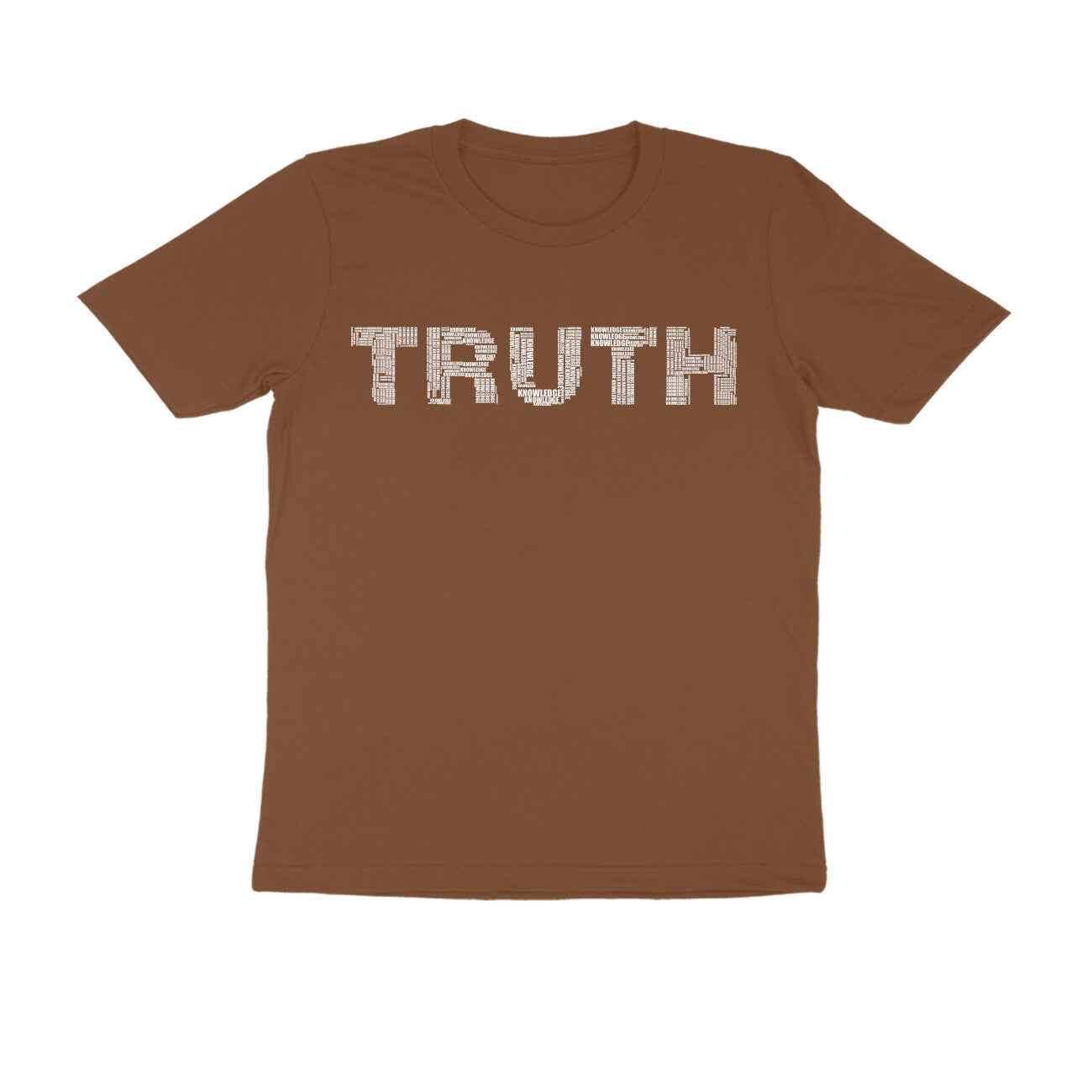 Half Sleeve Round Neck T-Shirt β White Text - Truth puraidoprints