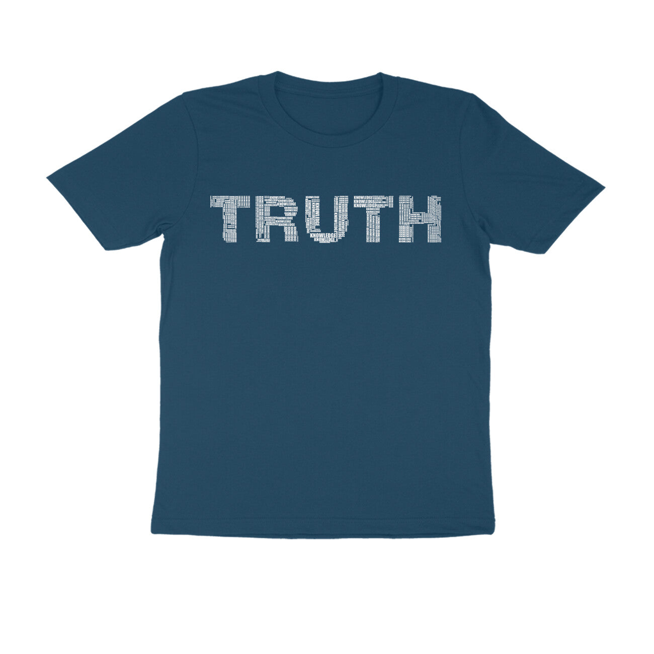 Half Sleeve Round Neck T-Shirt β White Text - Truth puraidoprints
