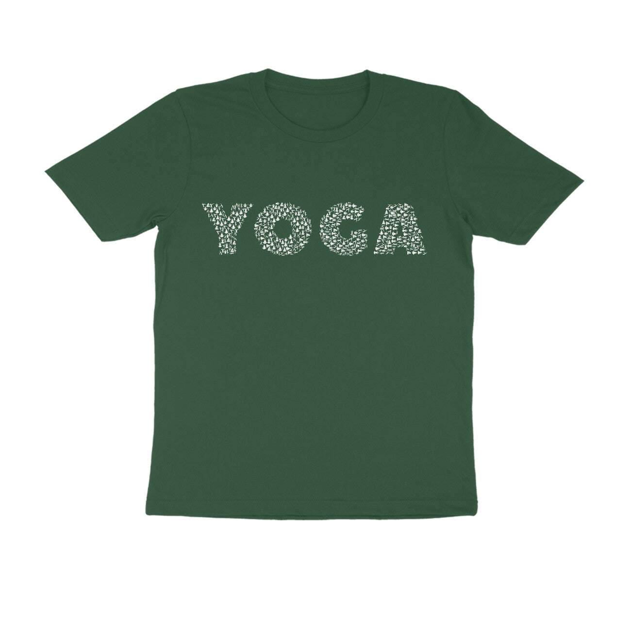 Half Sleeve Round Neck T-Shirt β White Text - Yoga puraidoprints