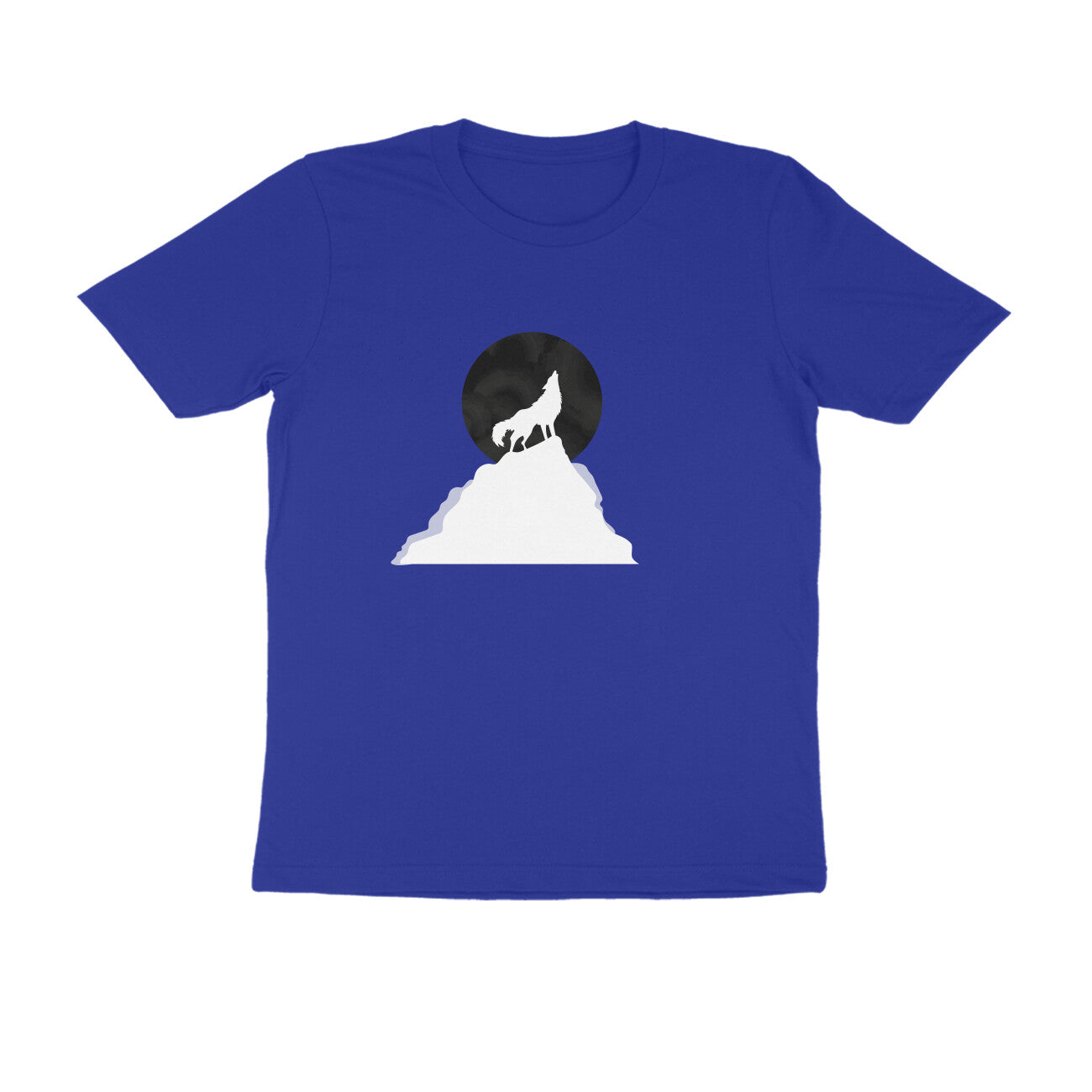 Half Sleeve Round Neck T-Shirt β White Wolf Howl puraidoprints