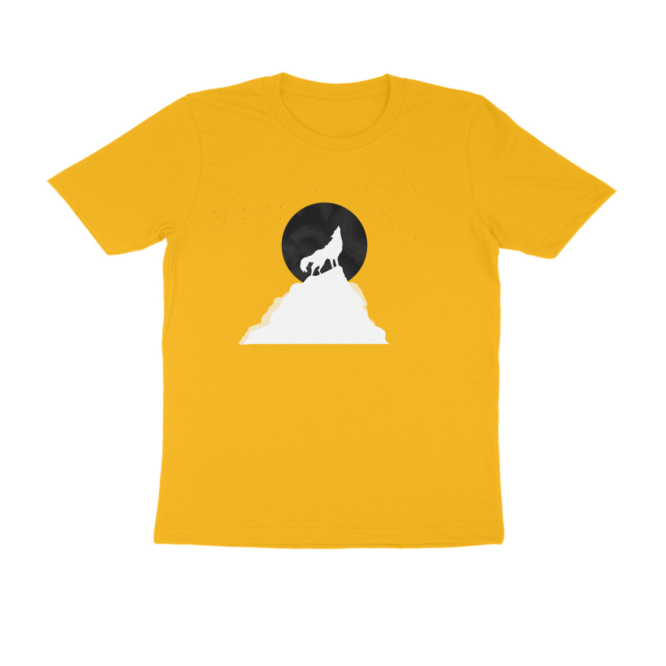 Half Sleeve Round Neck T-Shirt β White Wolf Howl puraidoprints