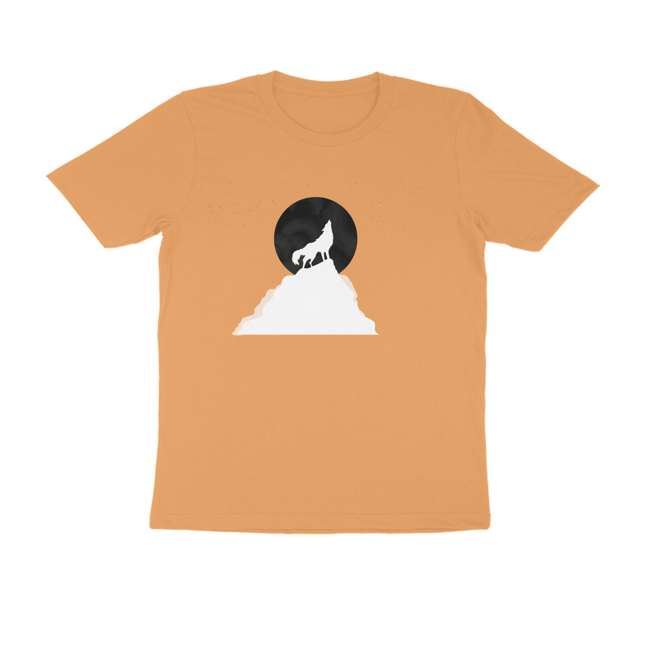 Half Sleeve Round Neck T-Shirt β White Wolf Howl puraidoprints