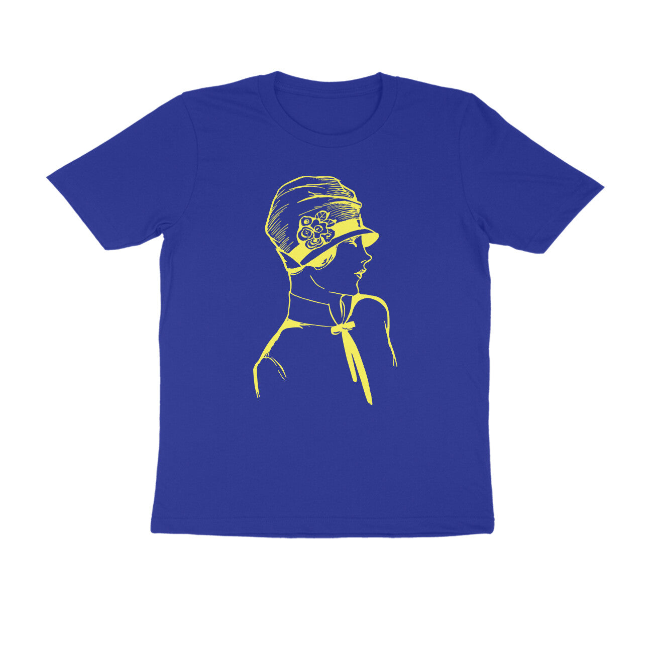 Half Sleeve Round Neck T-Shirt β Yellow Retro β Classy - Woman puraidoprints