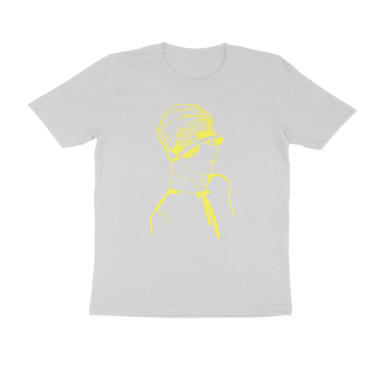 Half Sleeve Round Neck T-Shirt β Yellow Retro β Classy - Woman puraidoprints