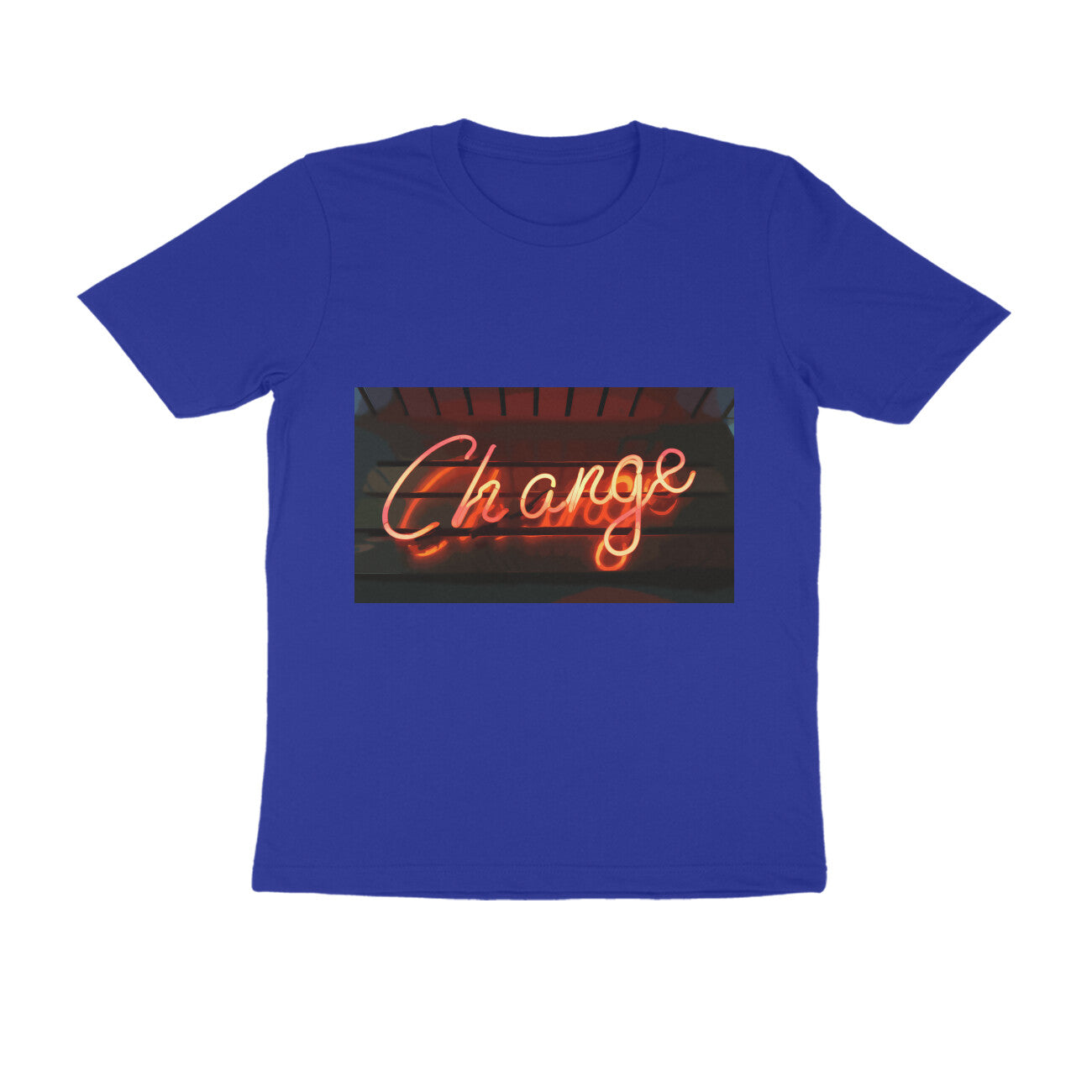 Half Sleeve Round Neck T-Shirt - change puraidoprints