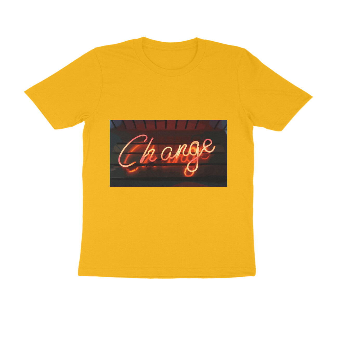 Half Sleeve Round Neck T-Shirt - change puraidoprints