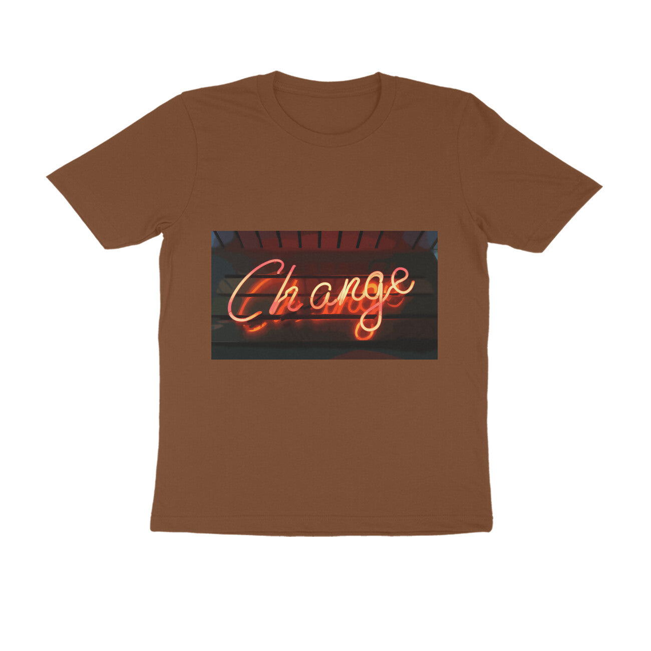Half Sleeve Round Neck T-Shirt - change puraidoprints