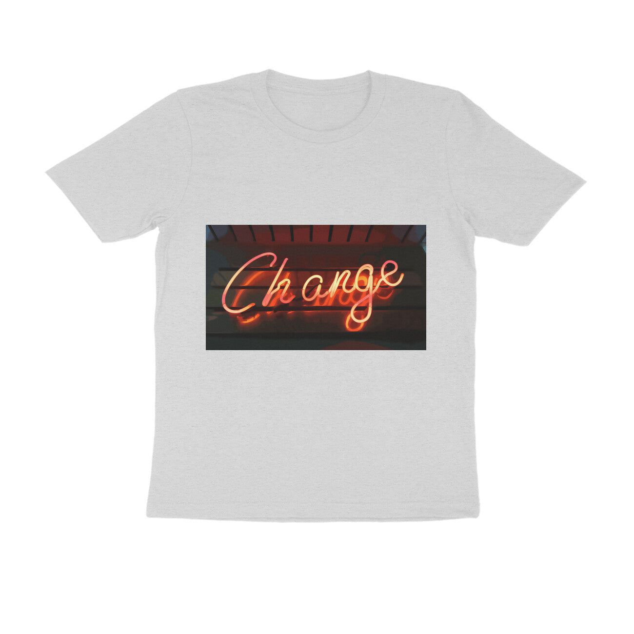 Half Sleeve Round Neck T-Shirt - change puraidoprints