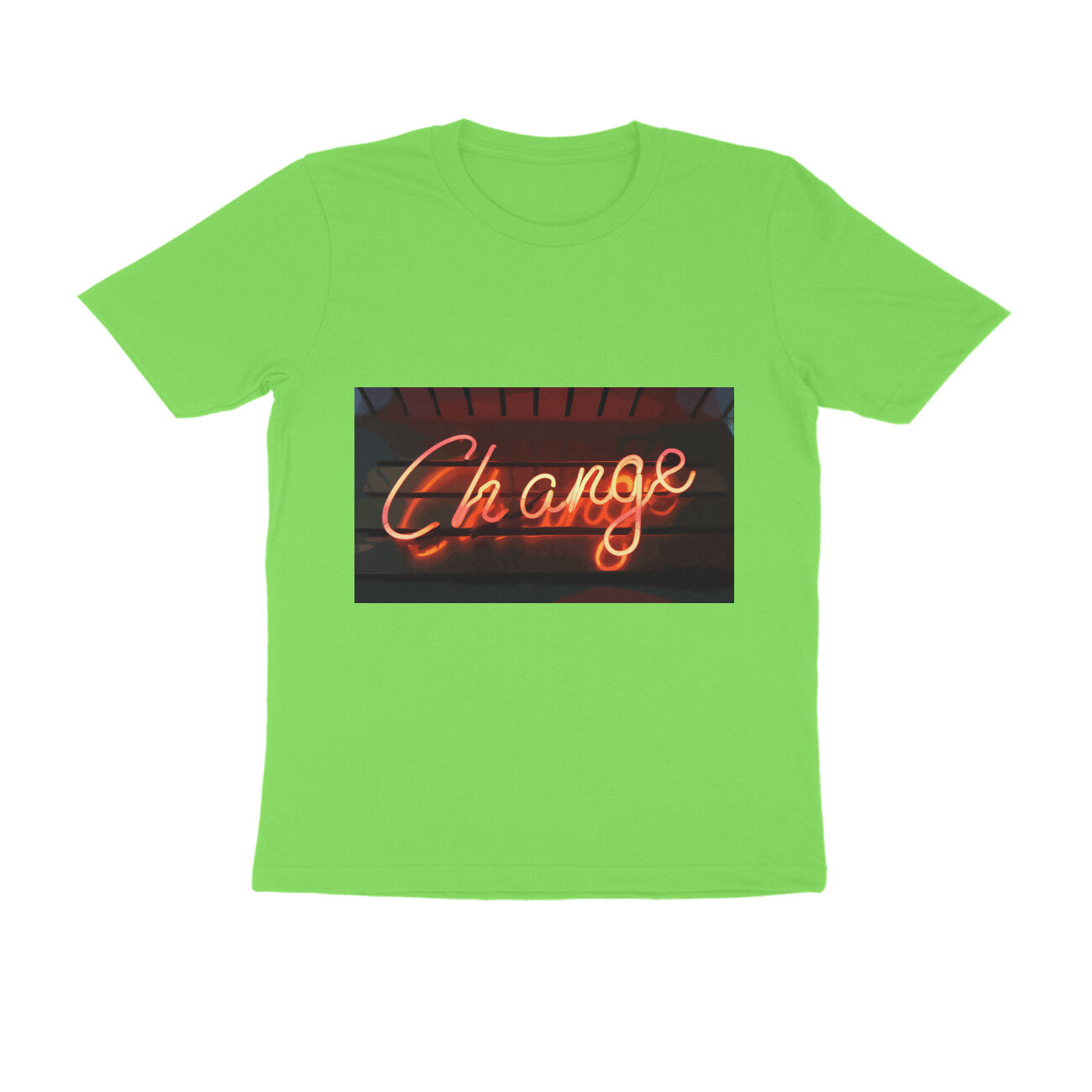 Half Sleeve Round Neck T-Shirt - change puraidoprints