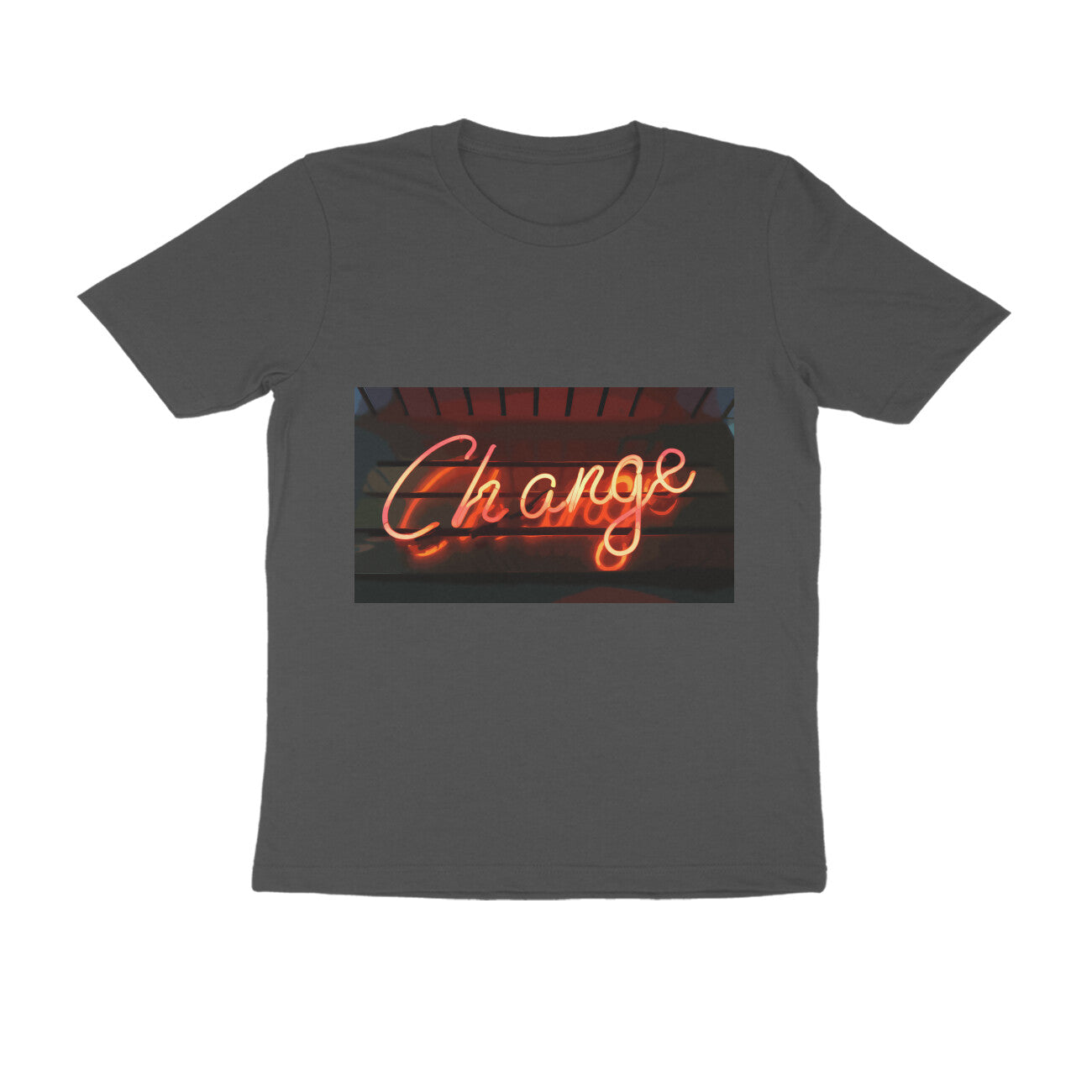 Half Sleeve Round Neck T-Shirt - change puraidoprints