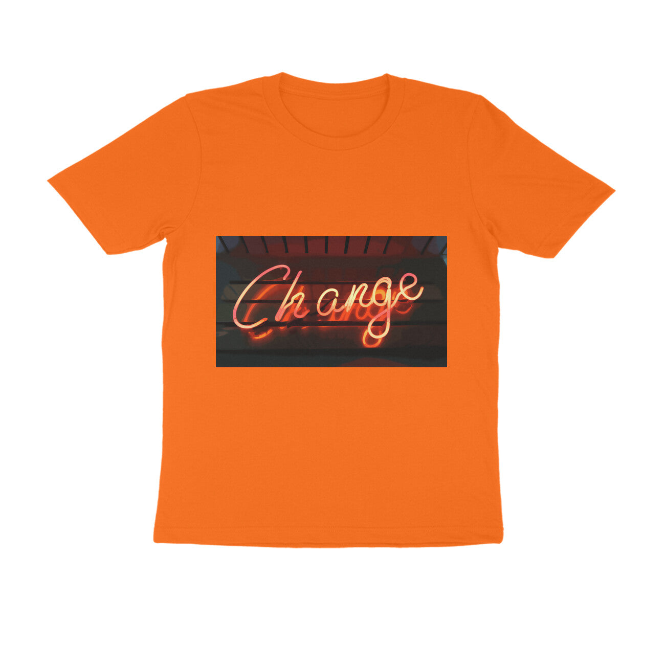 Half Sleeve Round Neck T-Shirt - change puraidoprints