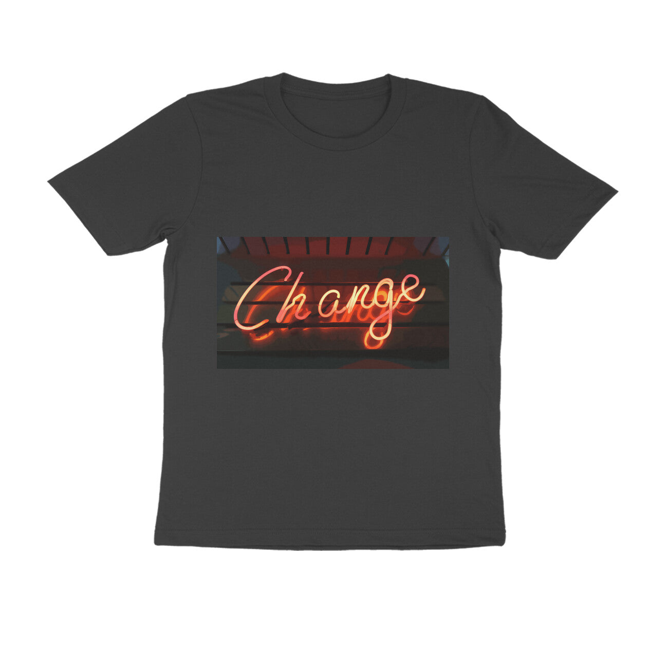 Half Sleeve Round Neck T-Shirt - change puraidoprints