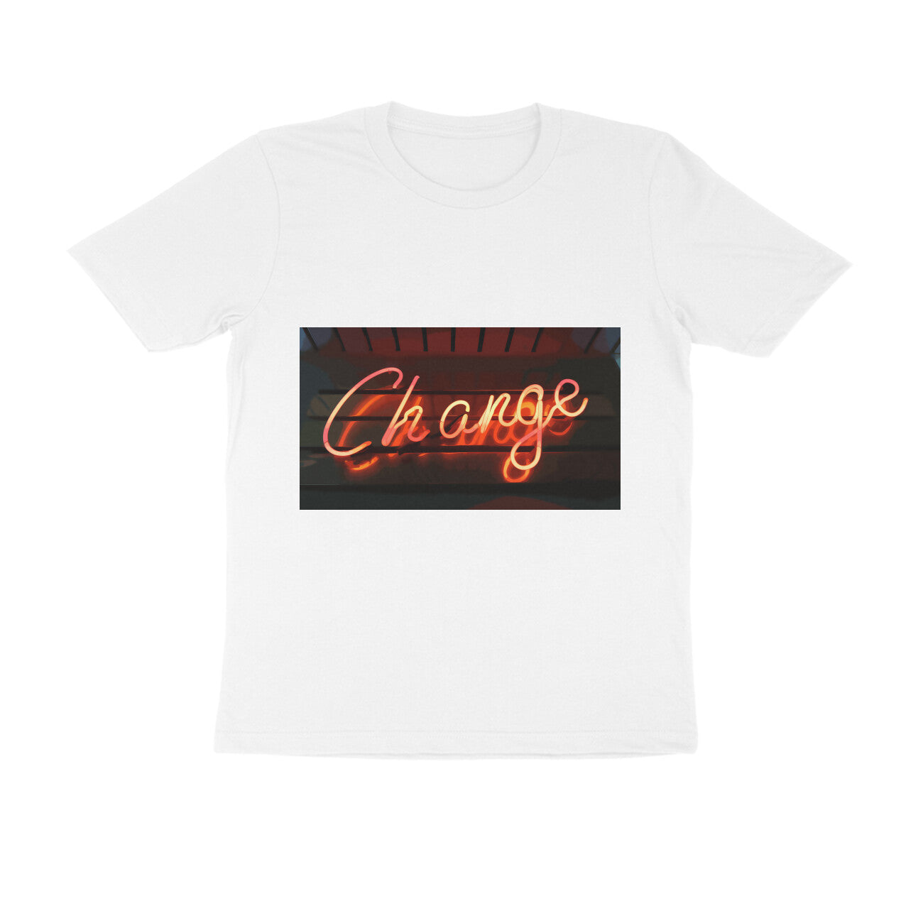 Half Sleeve Round Neck T-Shirt - change puraidoprints