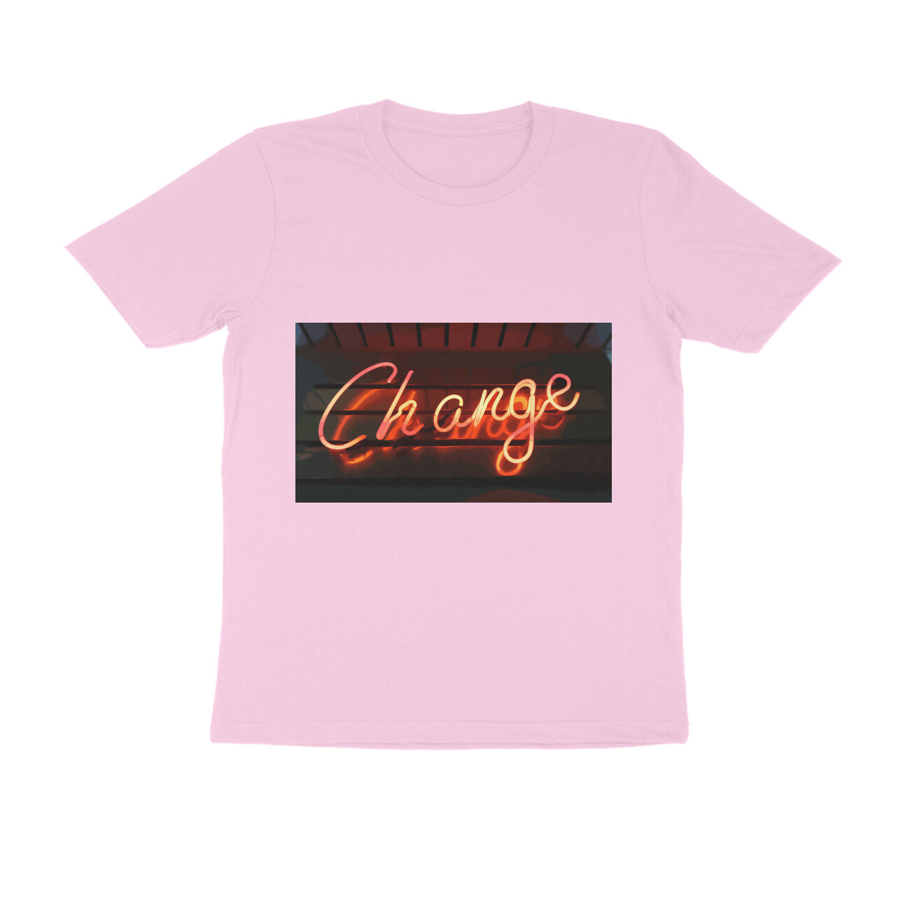 Half Sleeve Round Neck T-Shirt - change puraidoprints