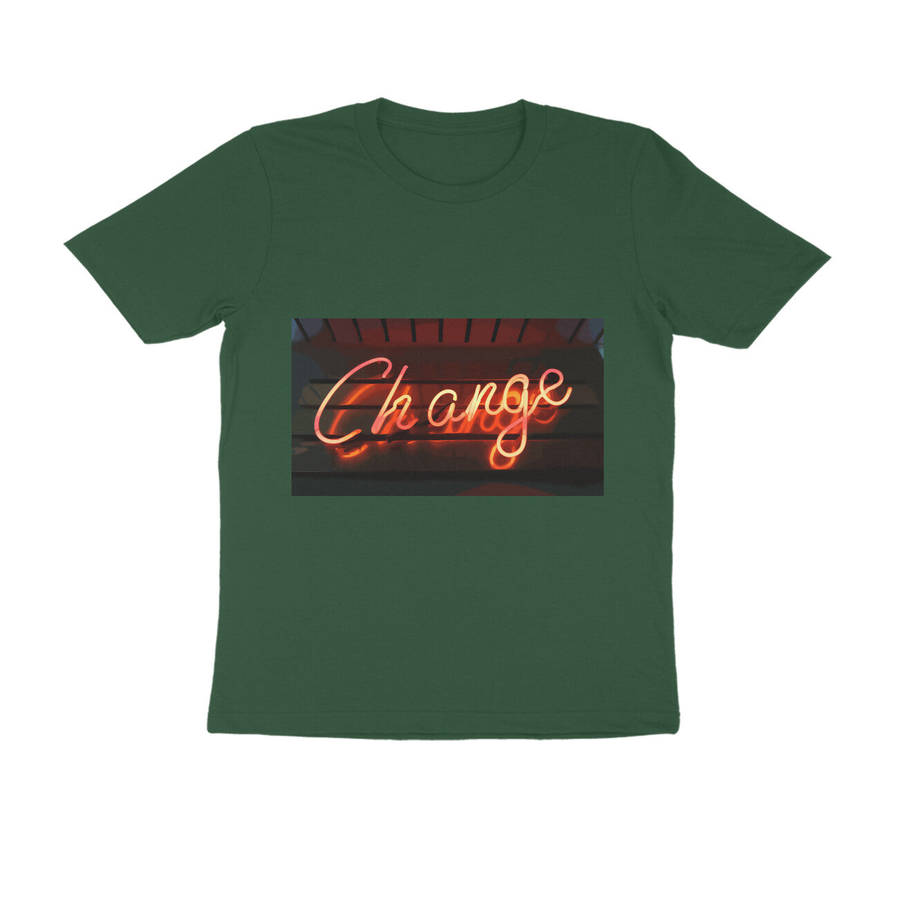 Half Sleeve Round Neck T-Shirt - change puraidoprints