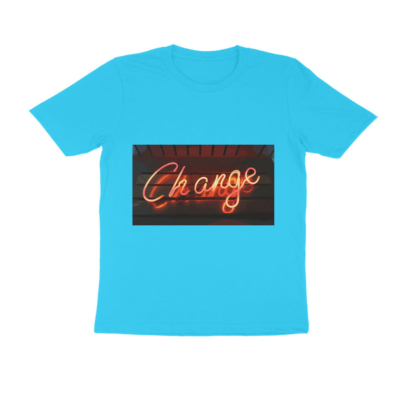 Half Sleeve Round Neck T-Shirt - change puraidoprints