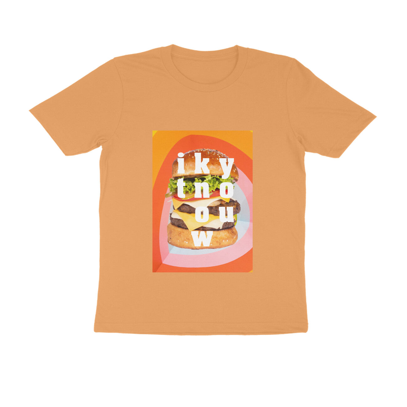 Half Sleeve Round Neck T-Shirt β you know it - Burger puraidoprints