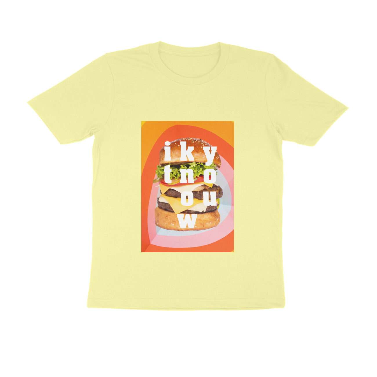 Half Sleeve Round Neck T-Shirt β you know it - Burger puraidoprints