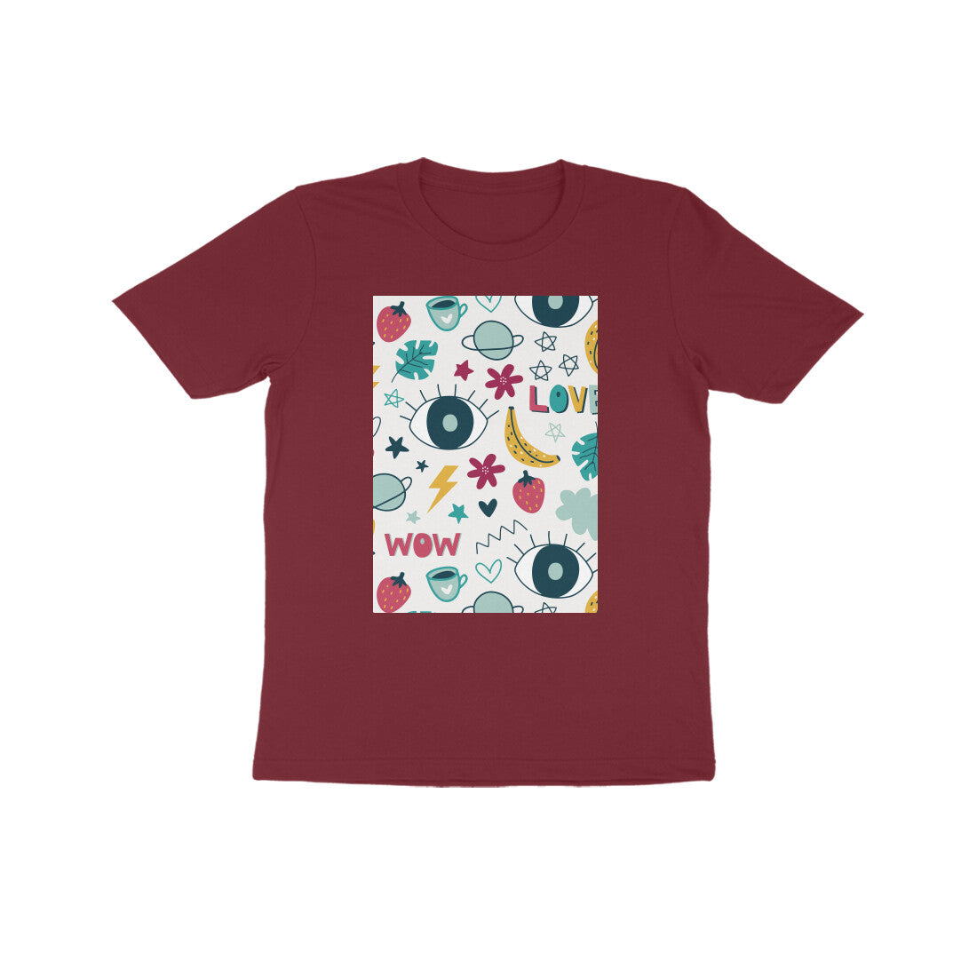Kids' Half Sleeve Round Neck Tshirt - Abstract puraidoprints