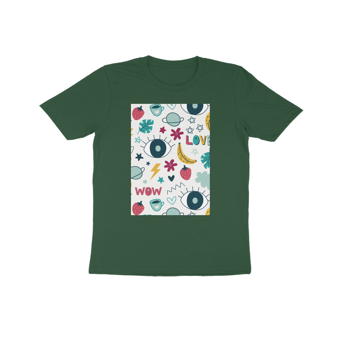 Kids' Half Sleeve Round Neck Tshirt - Abstract puraidoprints