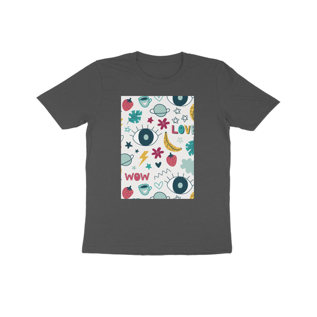 Kids' Half Sleeve Round Neck Tshirt - Abstract puraidoprints