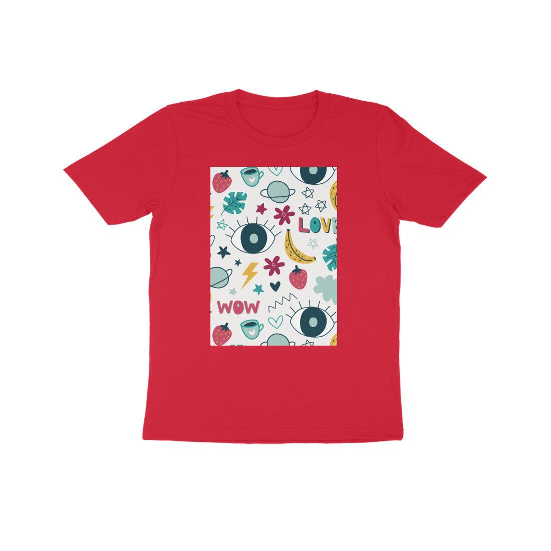 Kids' Half Sleeve Round Neck Tshirt - Abstract puraidoprints
