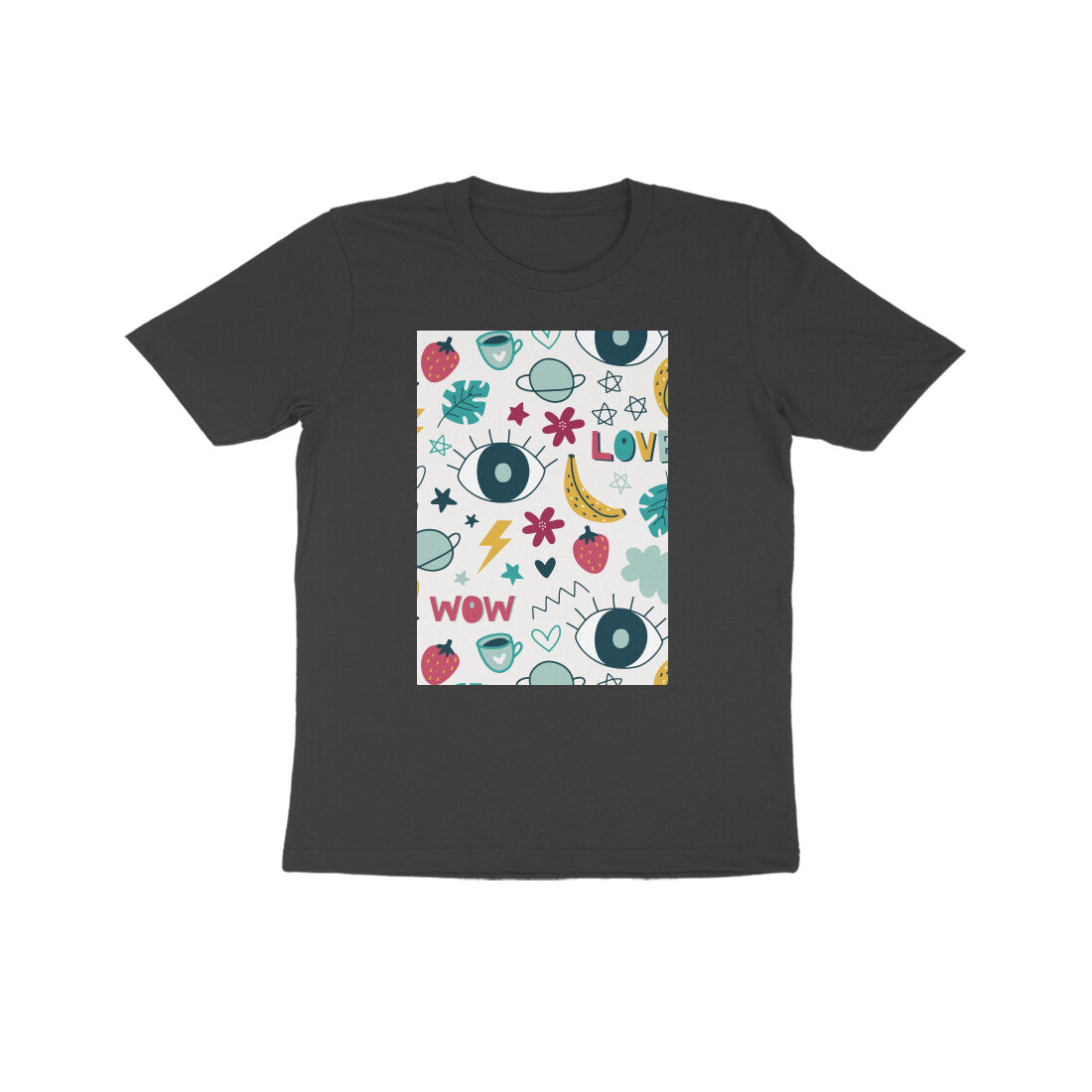 Kids' Half Sleeve Round Neck Tshirt - Abstract puraidoprints