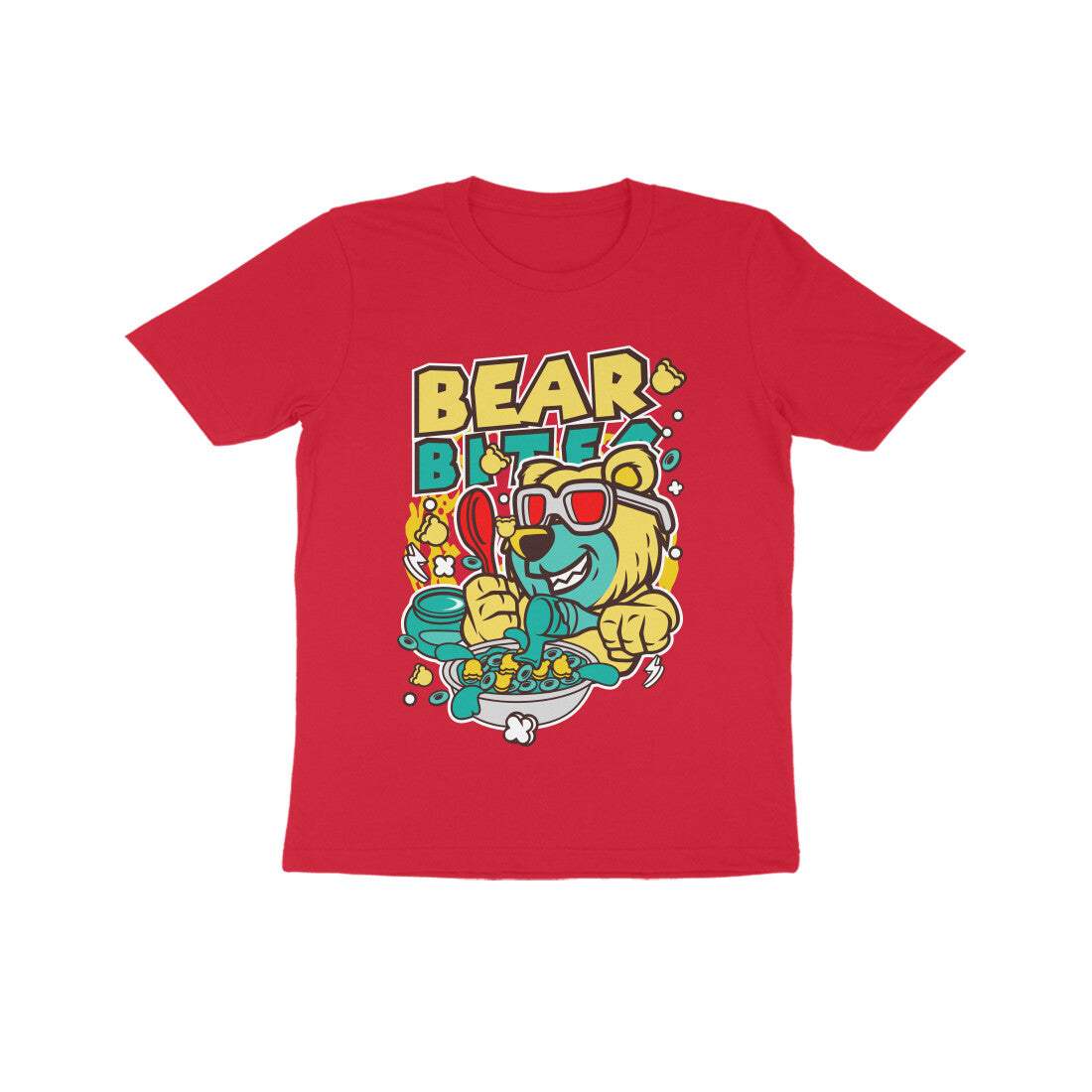 Kids' Half Sleeve Round Neck Tshirt β Bear Biter puraidoprints