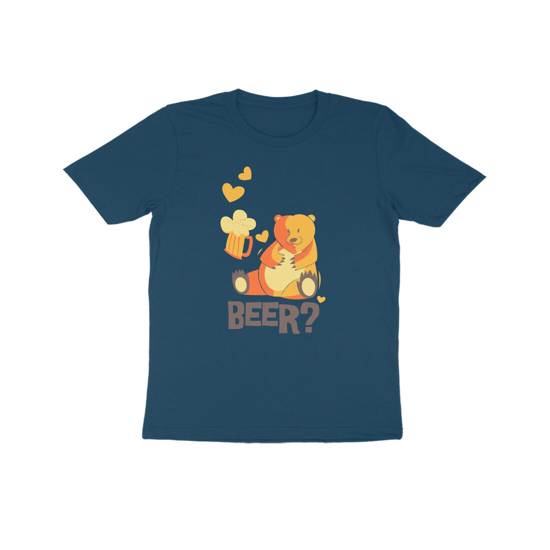 Kids' Half Sleeve Round Neck Tshirt β Beer 1 puraidoprints